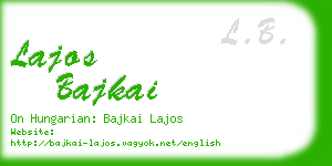 lajos bajkai business card